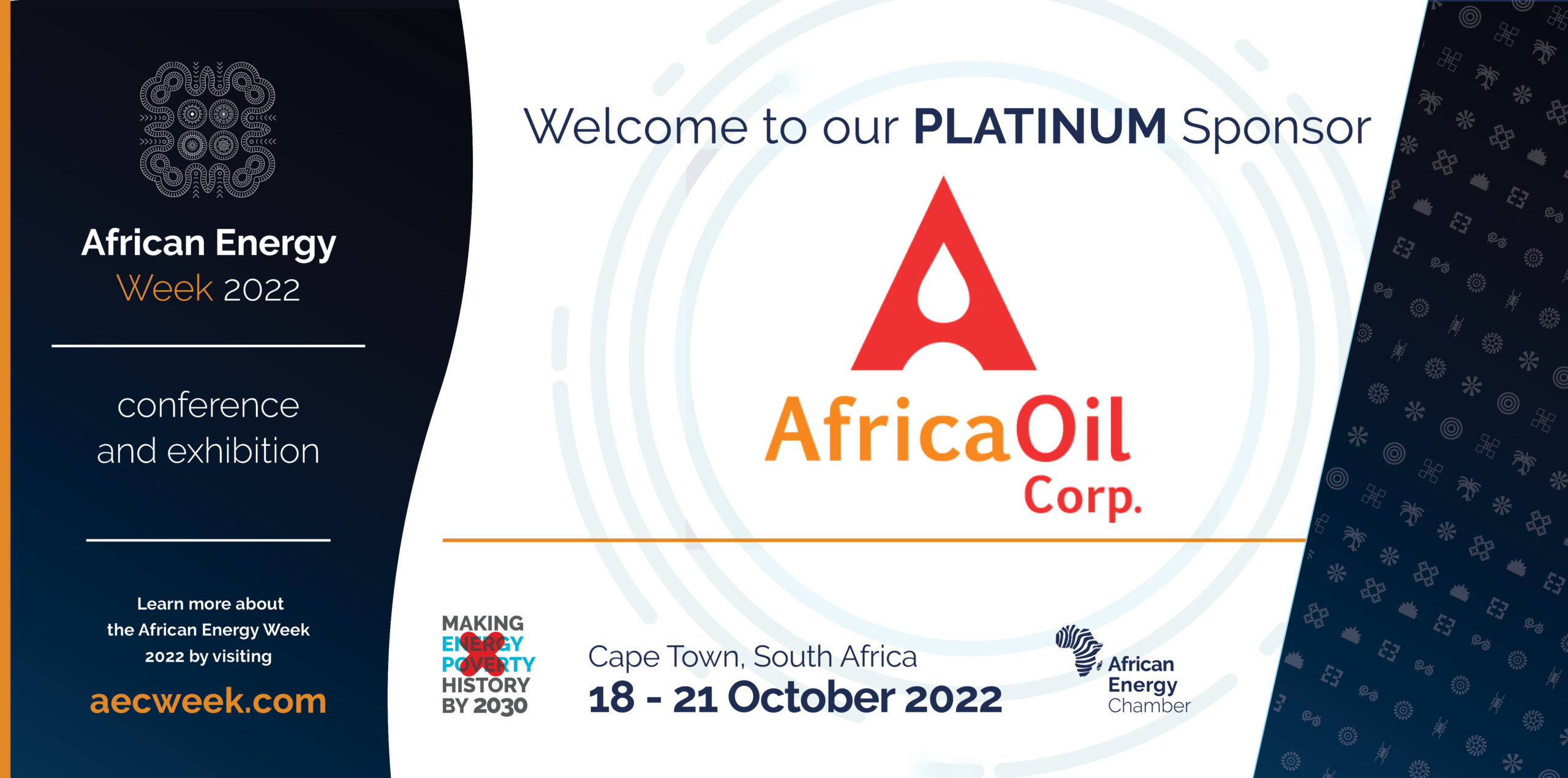 Africa Oil Corp to Participate at AEW 2022 as Platinum Sponsor