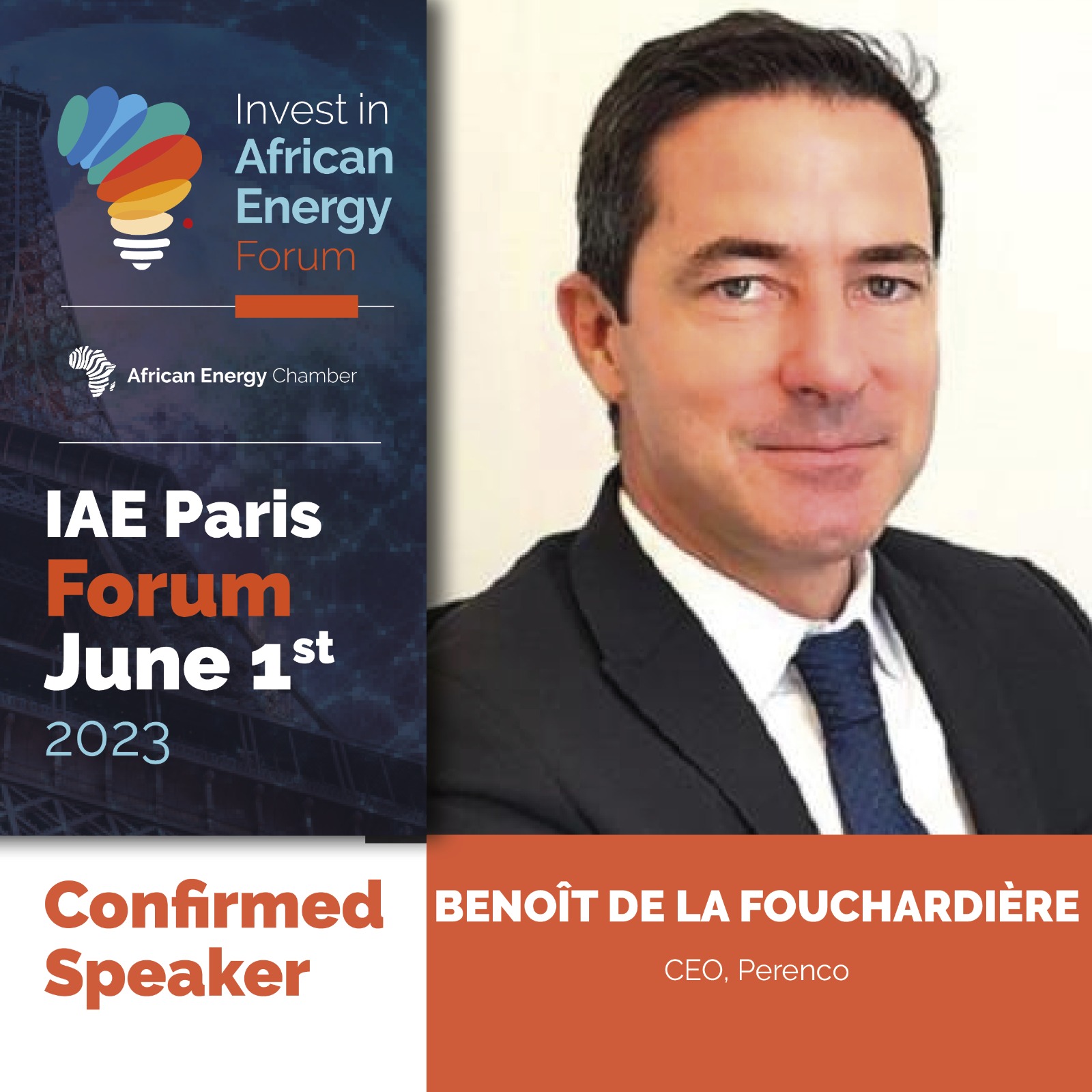 Le CEO de Perenco pr&eacute;sentera les investissements dans l’&eacute;nergie durable en Afrique lors du forum Invest in African Energy Paris